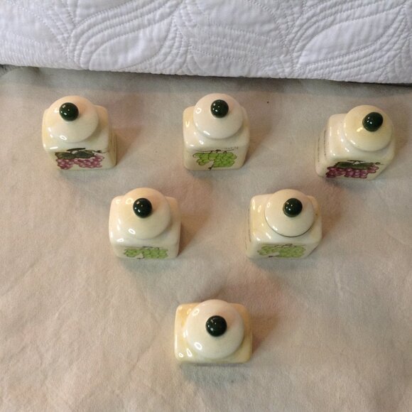 VTG Baum Bros, Grape Writing spice Jars; Small jars, Grapes, Old World Style, - Picture 3 of 9